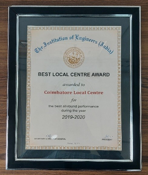 IEI Coimbatore award ceremony